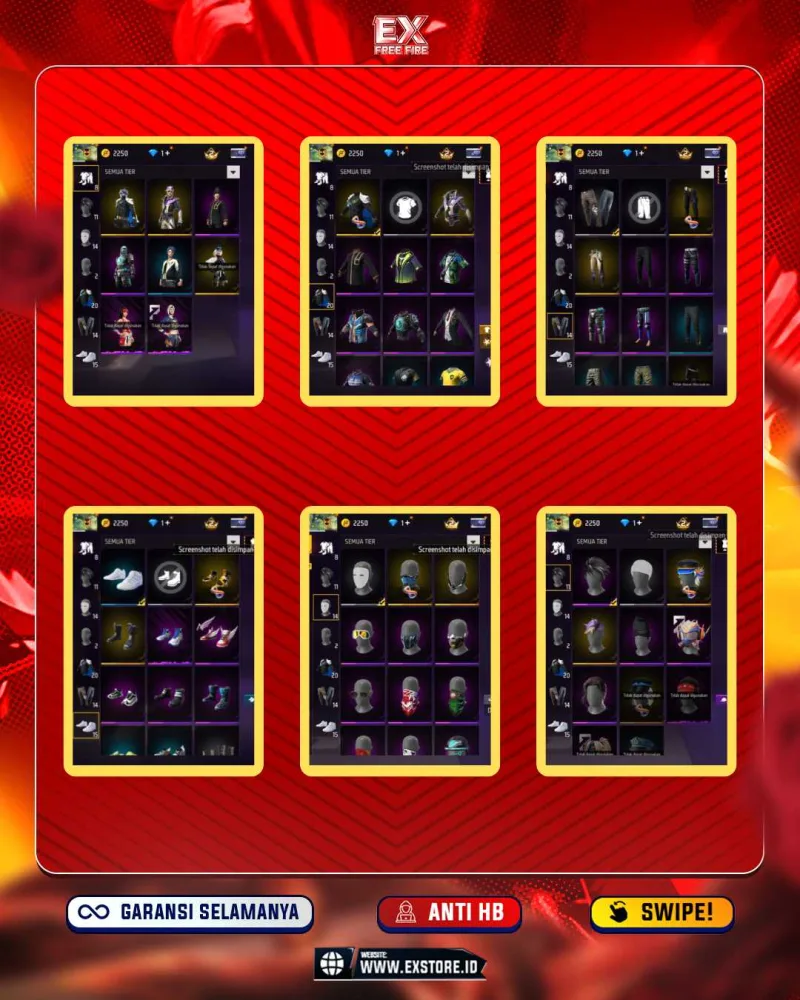EVO LV3 + VAULT 20 + MASKER MERAH + GOLD 2