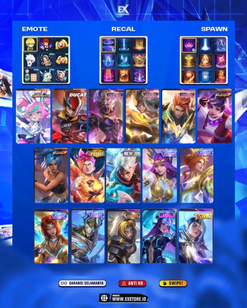 CHANGE ASPIRANTS + IRITHE DUCATI + HANABI LUCKYBOX + X BORG METRO ZERO + GUINEVER KOF + CLAUDE PRIME + MARTIS LUCKYBOC