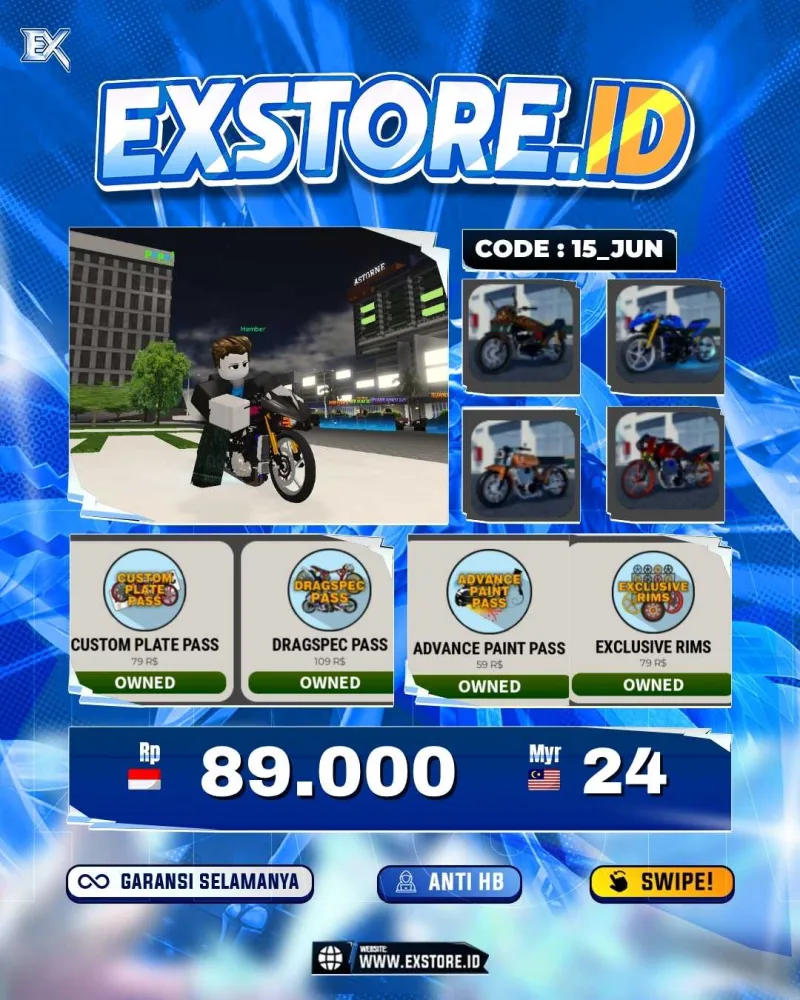 MONEY 165M + MOTOR LIMITED 5 + GAME PASS 3