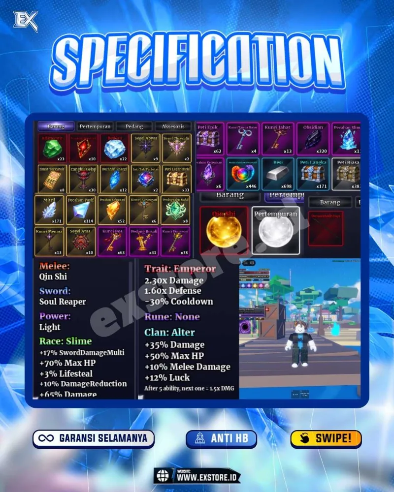 ACCOUNT LEVEL MAX MYTHIC MELEE & SWORD SECRET TRAIT + MYTHIC RACE & LEGENDARY CLAN