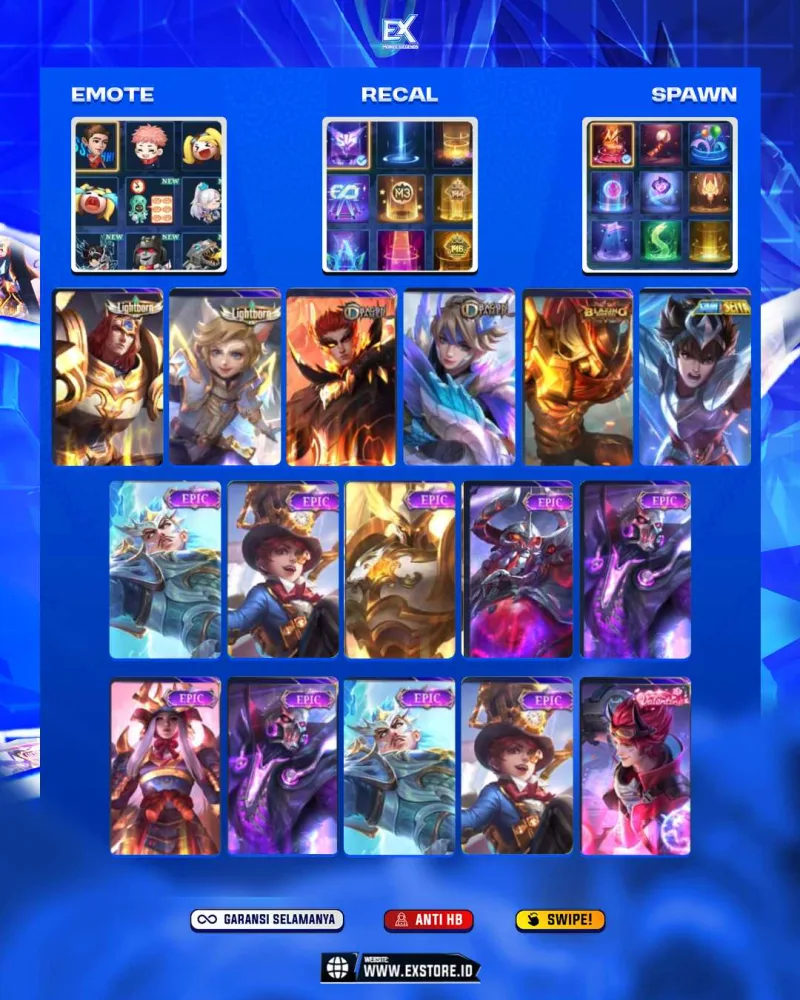 ROGER EPIC + ALDOUS BLAZING + BADANG SAIN SEIYA + GATOT KACA EPIC