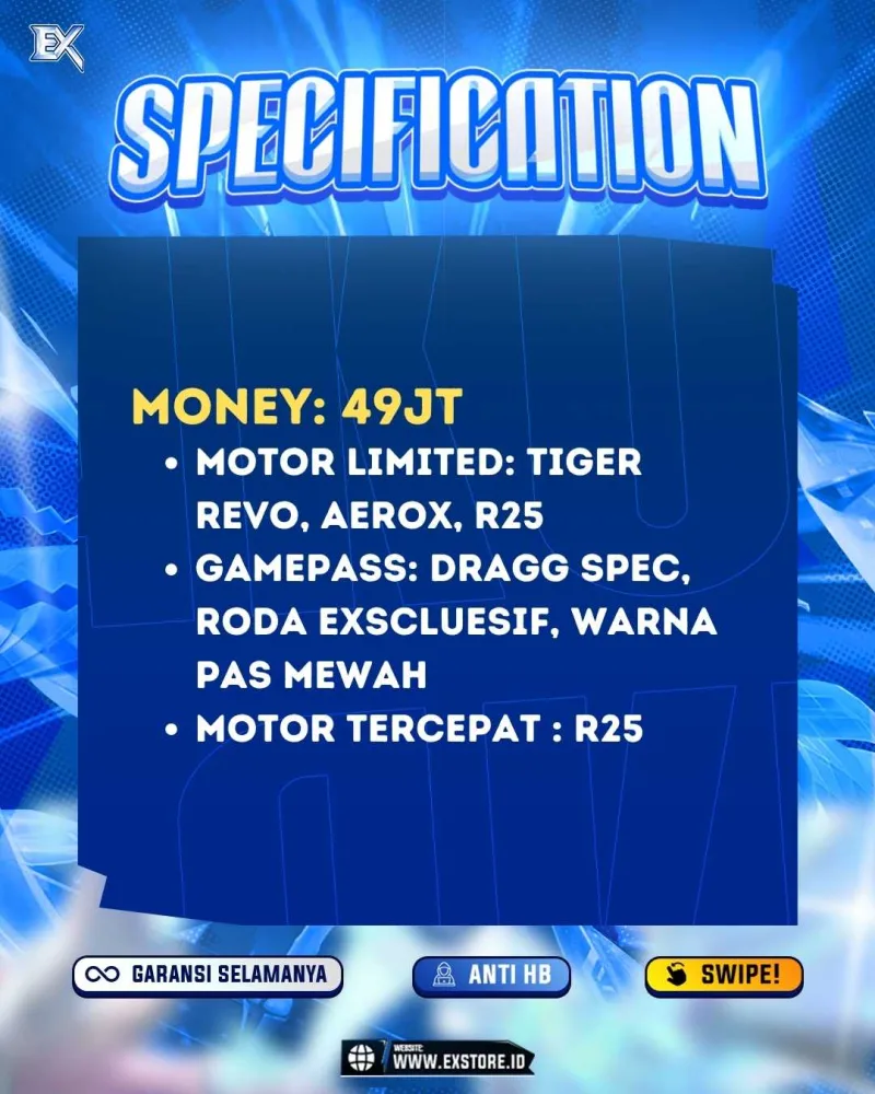 MONEY 49JT + MOTOR LIMITED 3+ GAME PASS 3