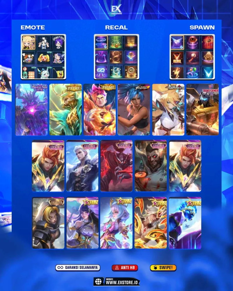 KIMMY COLLECTOR + LEGEND LUNOX + JULIAN ITACHI + VEXANA ASPIRANTS + GUNEVER KOF + SUN STAR + YIN AOT + GRANGER PRIME