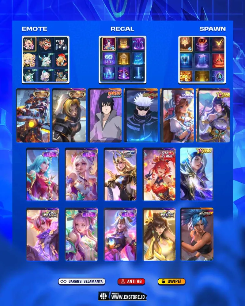 GOJO XAVIER + SUYOU SASUKE + YSS COLLECTOR +KARINA KOF + KAGURA STAR  + LESLAY STAR + FLORIN SANRIO