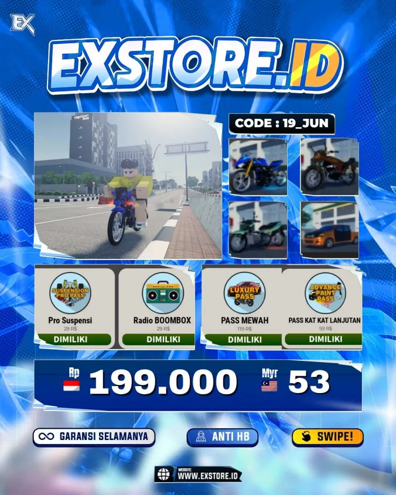 MONEY 20M + MOTOR LIMITED 11 + GAME PASS 9