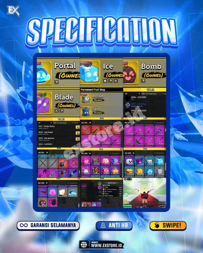 SANGUINE ART + PERMANENT PORTAL ICE + TTK DB HS CDK + V4 SHARK FULL GEAR