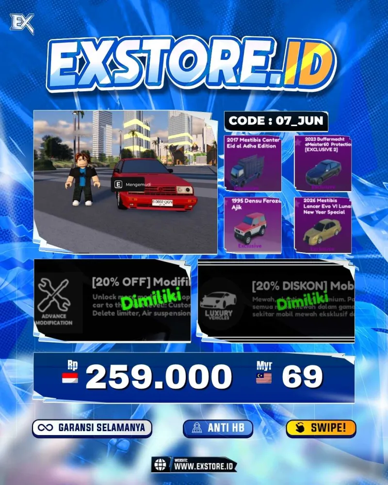 LIMITED CARS 107 + GAMEPASS 5