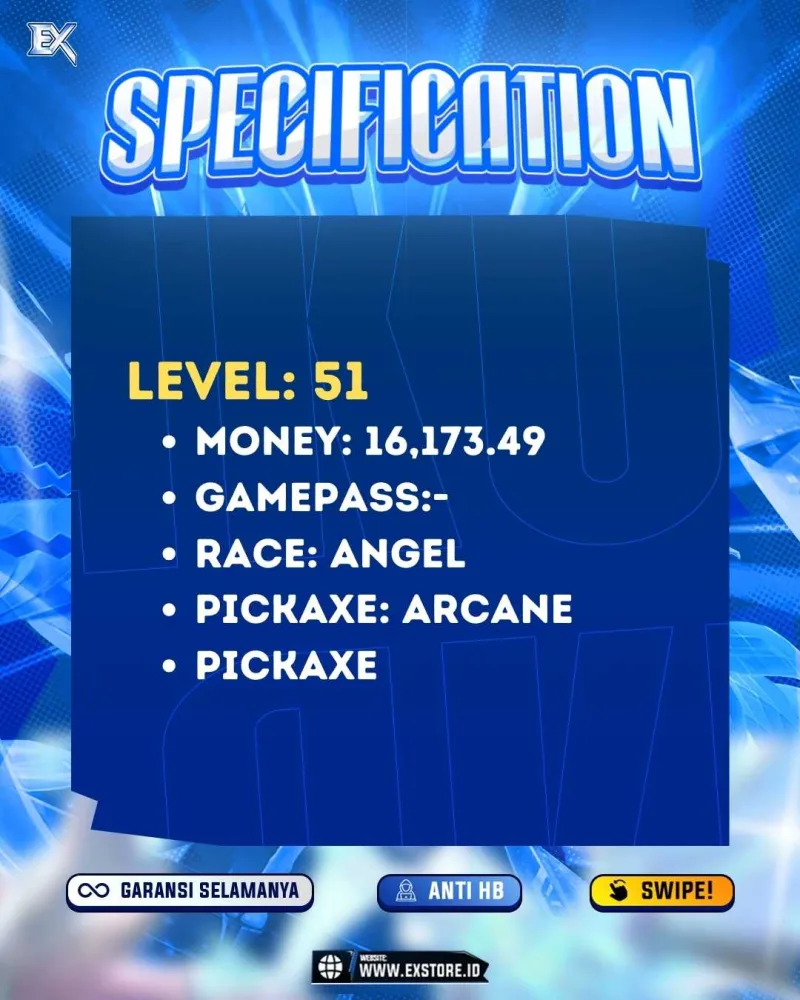 RACE ANGEL + ARCANE PICKAXE