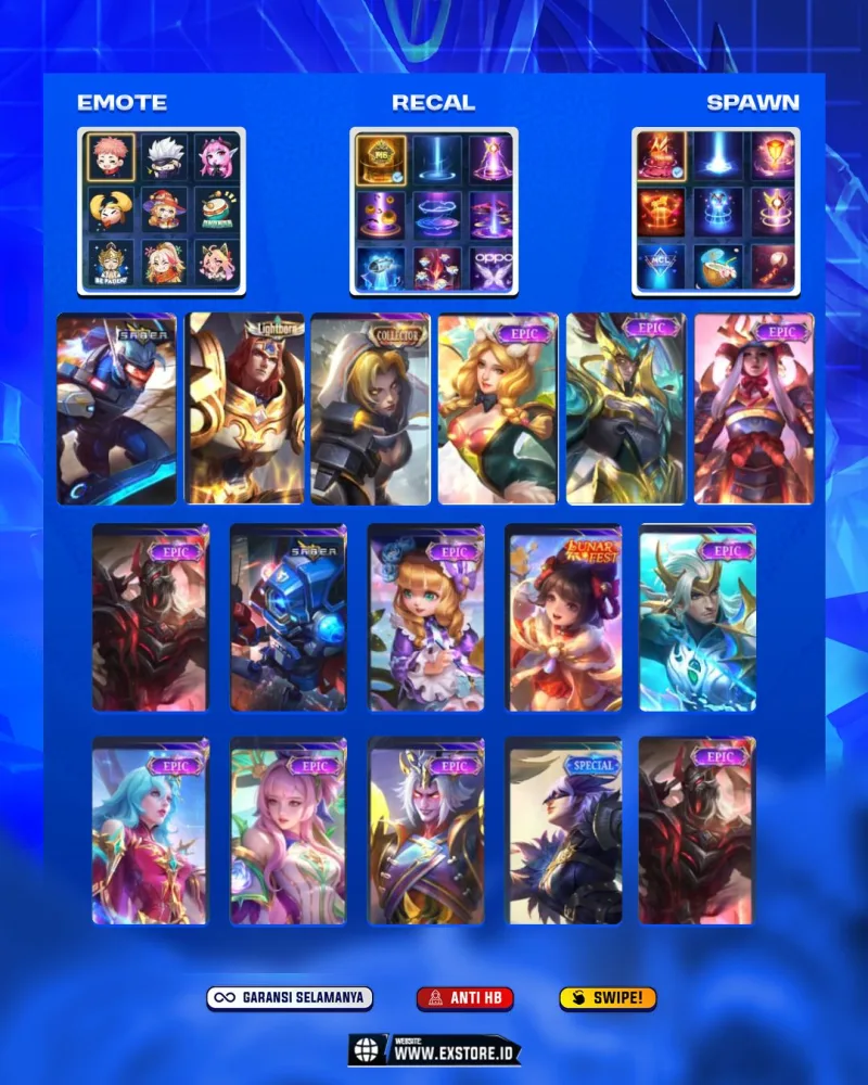 COLLECTOR NATALIA + TIGREAL  LIGHTBORN + SABER SABER + MOSKOV EPIC + YSS EPIC