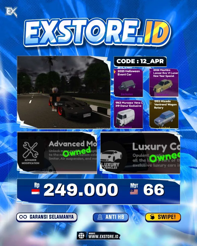LIMITED CARS 19 + GAMEPASS 5