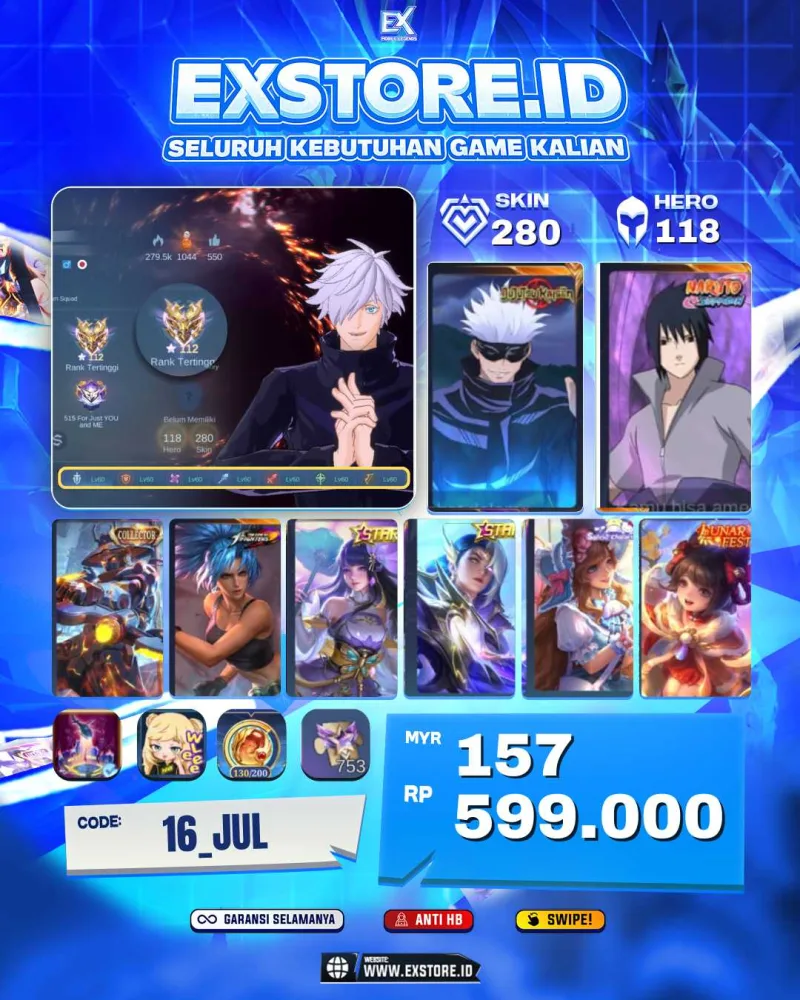 GOJO XAVIER + SUYOU SASUKE + YSS COLLECTOR +KARINA KOF + KAGURA STAR  + LESLAY STAR + FLORIN SANRIO