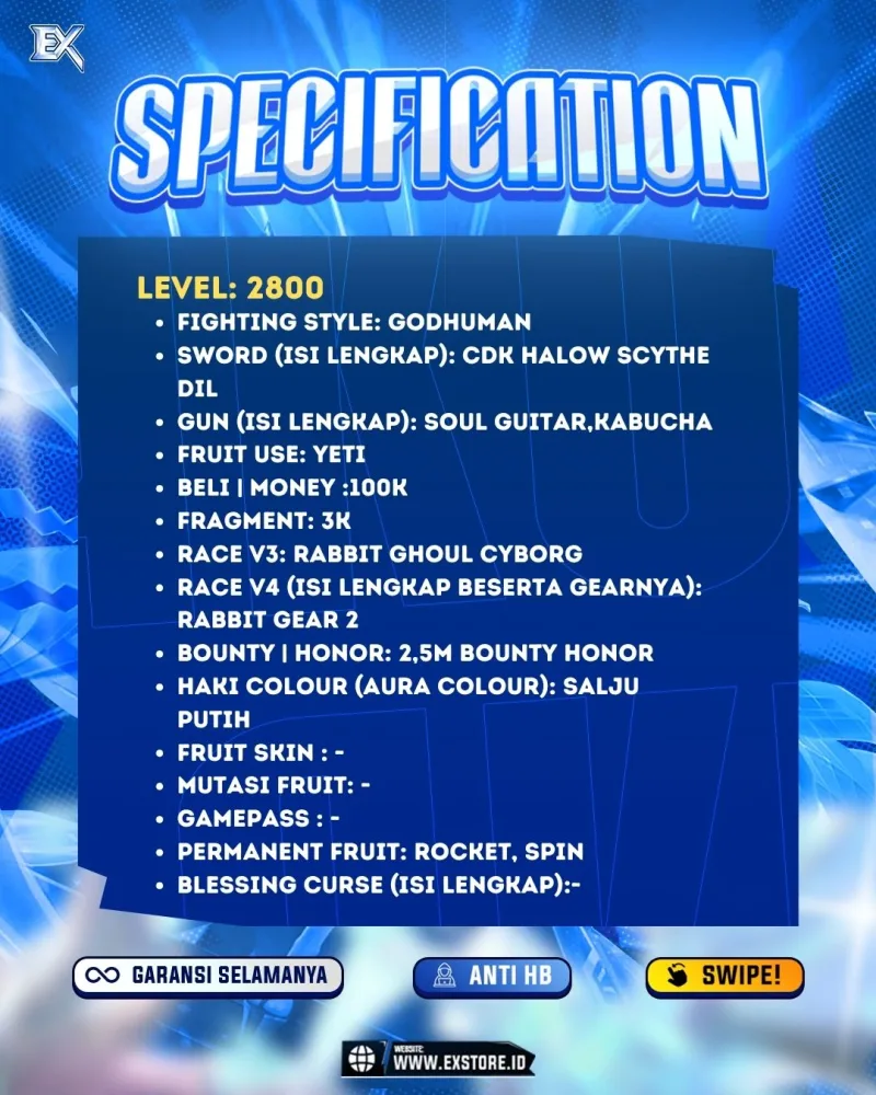 GODHUMAN + CDK HS + V4 RABBIT + PERMANENT ROCKET SPIN