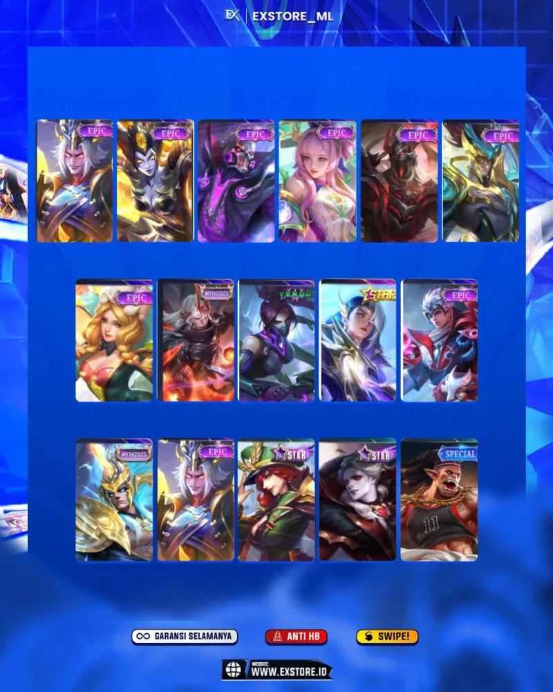 LAYLA LEGEND + VALE GAARA + GRANGER LIGHBORN + HANABI VENOM + JHONSON SABER  + LESLAY STAR
