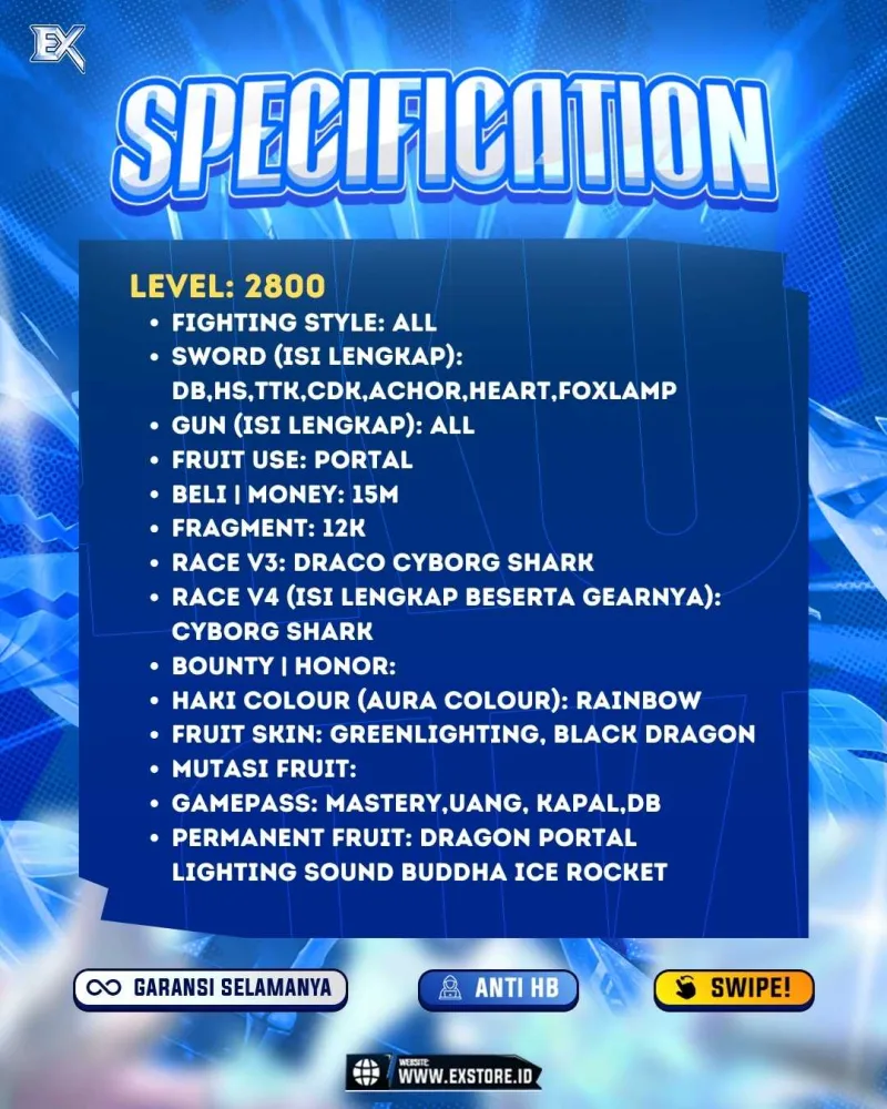 SANGUINE ART + PERMANENT DRAGON PORTAL LIGHTNING SOUND BUDDHA ICE + DB CDK TTK HS + V4 CYBORG SHARK