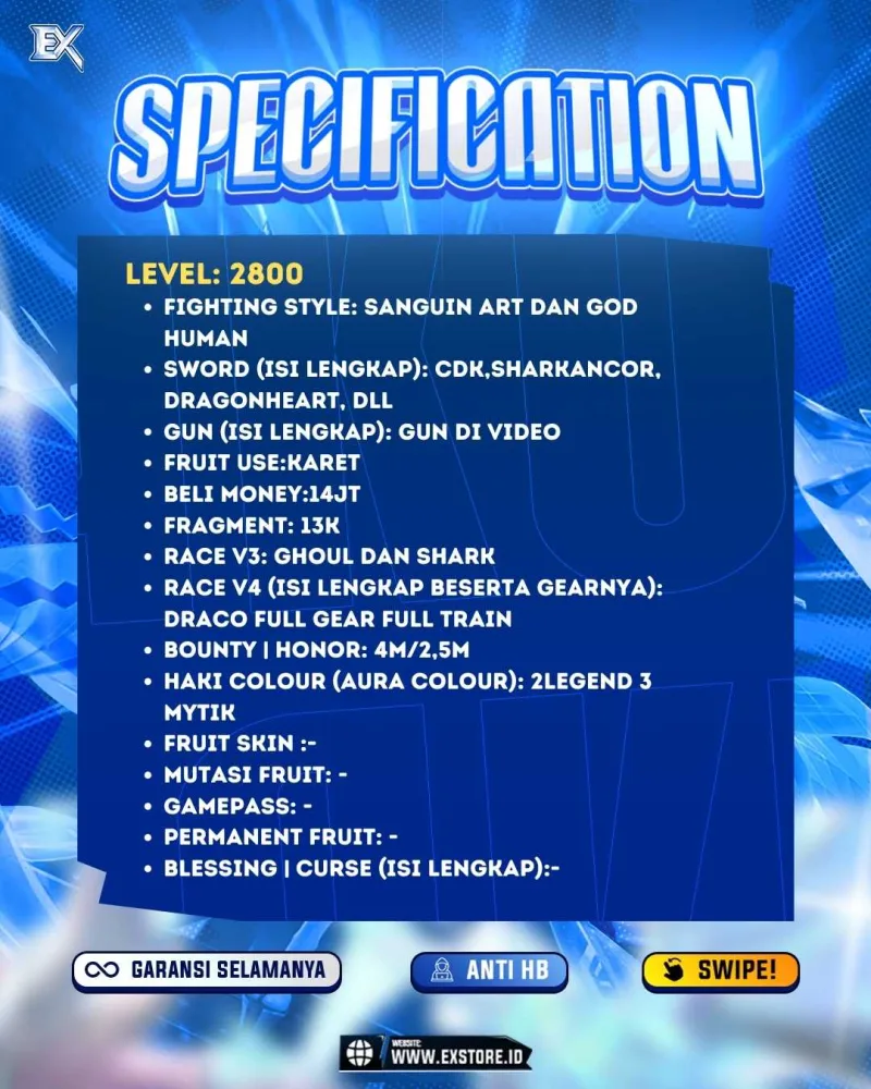 SANGUINE ART + CDK SHARK ANCHOR DRAGON HEART + SOUL GUITAR + V4 DRACO FULL GEAR FULL TRAIN