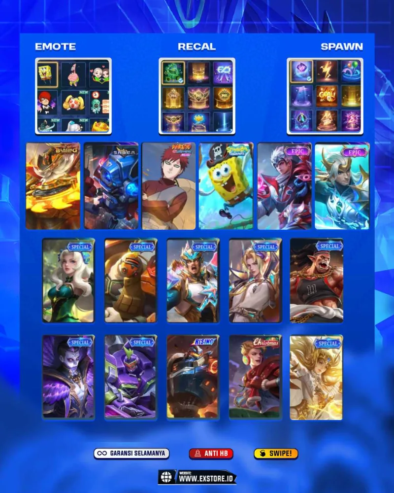 VALE GAARA + FRANCO BLAZING + YSS EPIC + VALIR EPIC + BALMOND SPECIAL + ALICE SPECIAL