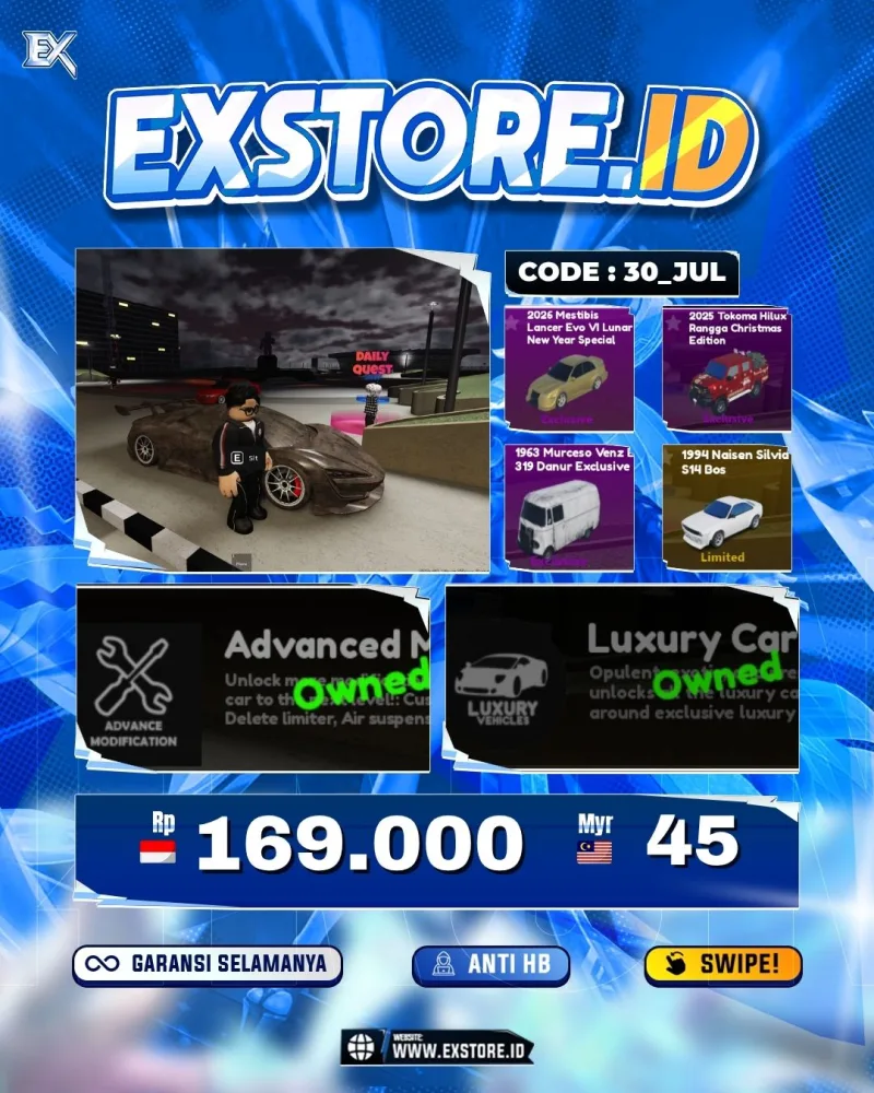 LIMITED CARS 39  + GAMEPASS 5