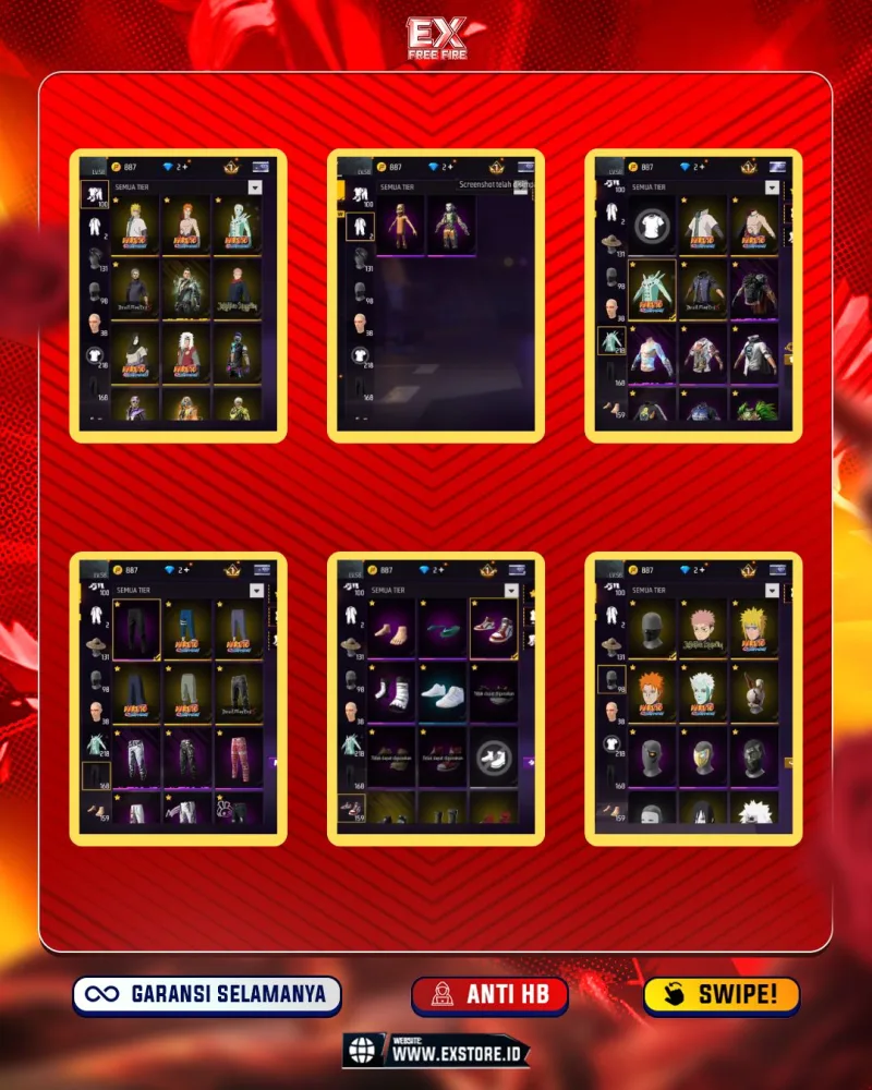 TOPI JERAMI + BUNDLE OBITO + SG TEROMPET + SEPATU JORDAN  + VAULT 218 + EVO 2 MAX1