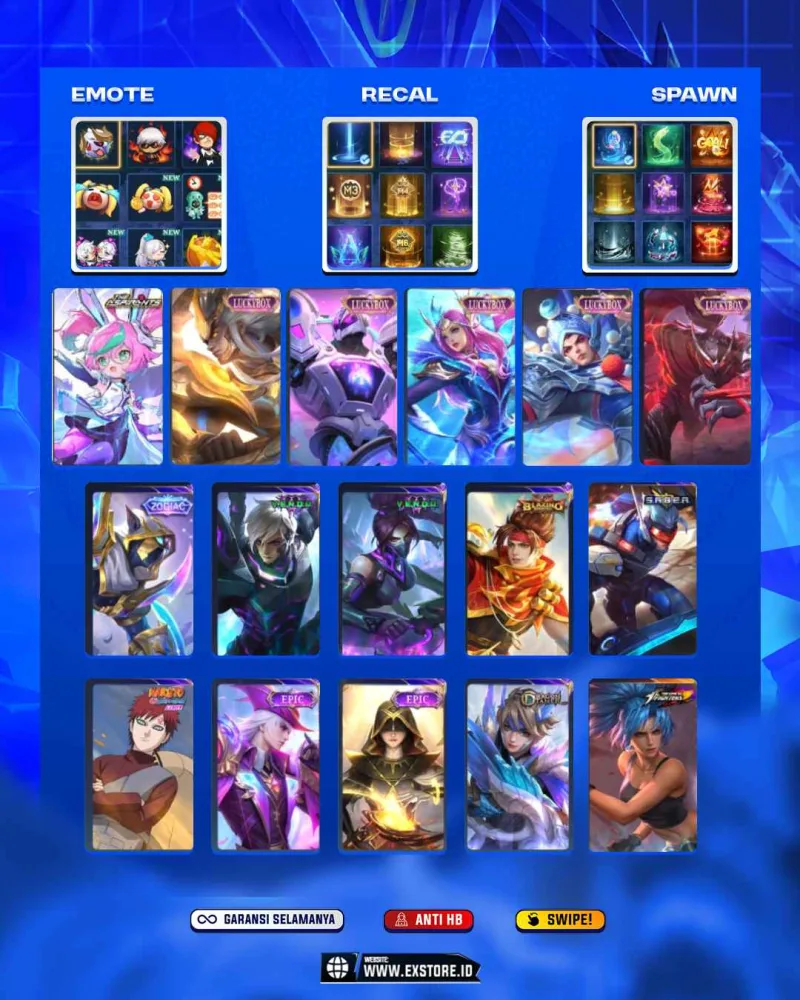 CHANGE ASPIRANTS + ODATE LUCKYBOX + MARTIS LUCKYBOX + ZILONG LUCKYBOX + HAYABUSA LUCKYBOX + URANUS LUCKYBOX + KARINA KOF
