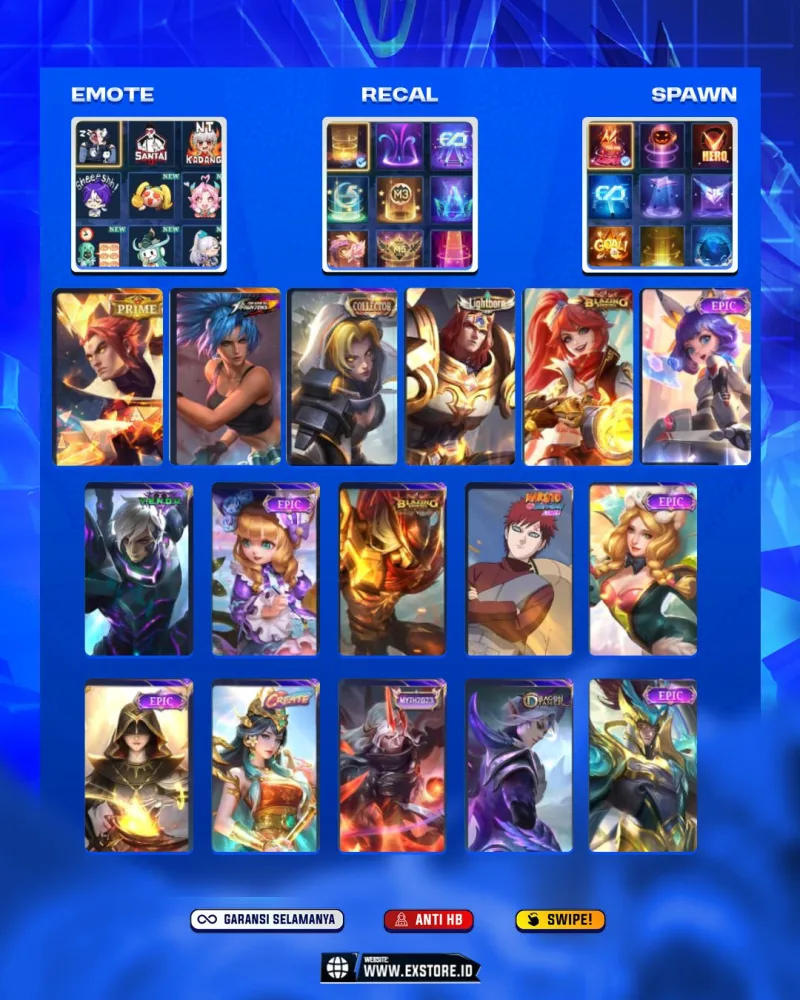 YUZONG PRIME + TIGREAL LIGHTBORN + KARINA KOF + LAYLA BLAZING + GROCK VENOM + ALDOUS BLAZING
