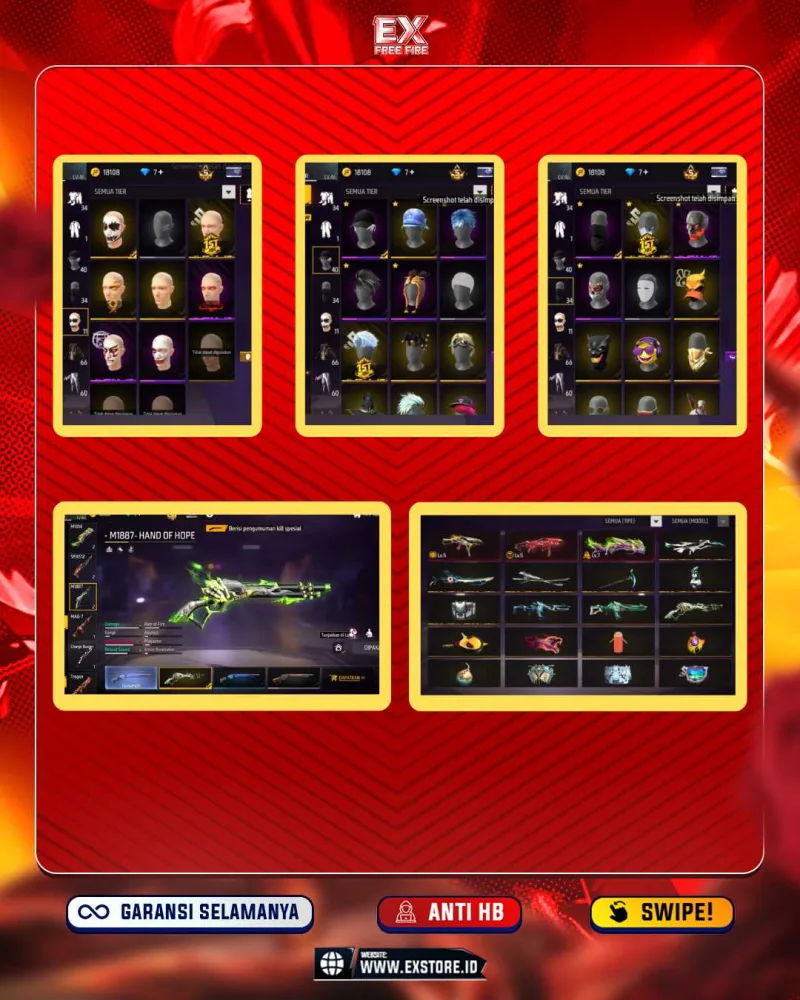 SG LUMUT + SEPATU JORDAN + ANGEL PUTIH + MAX 1 + AVO 3 + VAULT 66 + FACE JOKER
