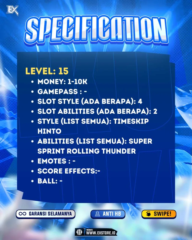 STYLE TIME SKIP HINTO + SUPER SPRINT ROLLING THUNDER