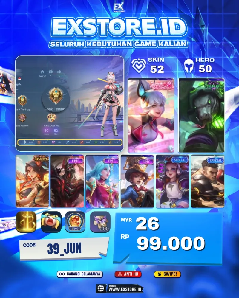 FANNY VALENTINE + GROCK VENOM + MOSKOV EPIC + HARLEY EPIC + CARMILA EPIC