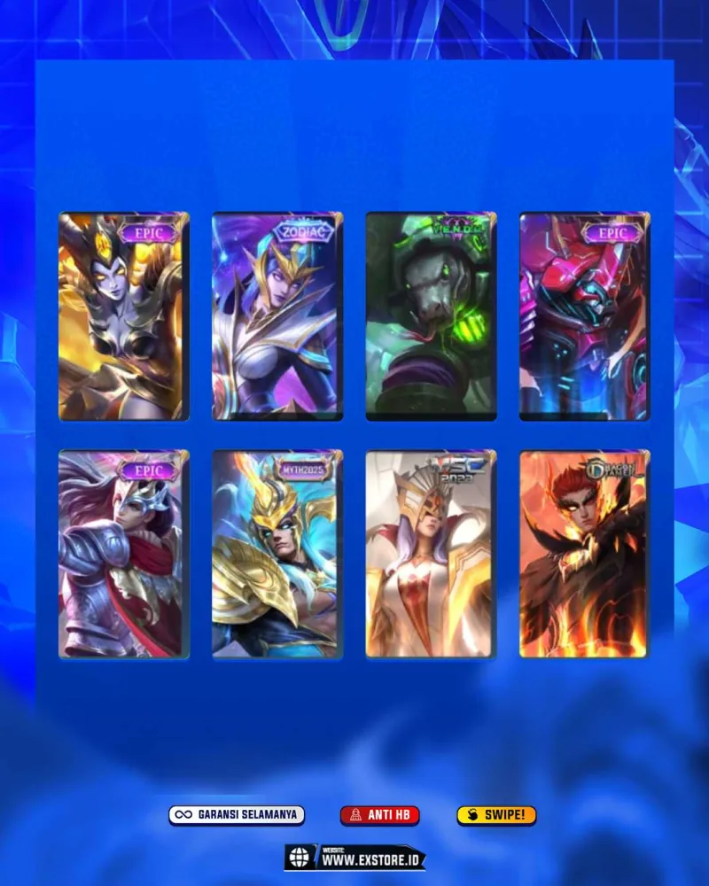 FANNY ASPIRANTS + LUKAS NARUTO + XAVIER GOJO + IRITEL DUCATI +  GUINEVER ASPIRANTS + KAGURA LUCKYBOX + ALPAH LUCKYBOX + JHONSON LUCKYBOX + NATALIA COLLECTOR + BETRIX PRIME + RUBY LUCKYBOX