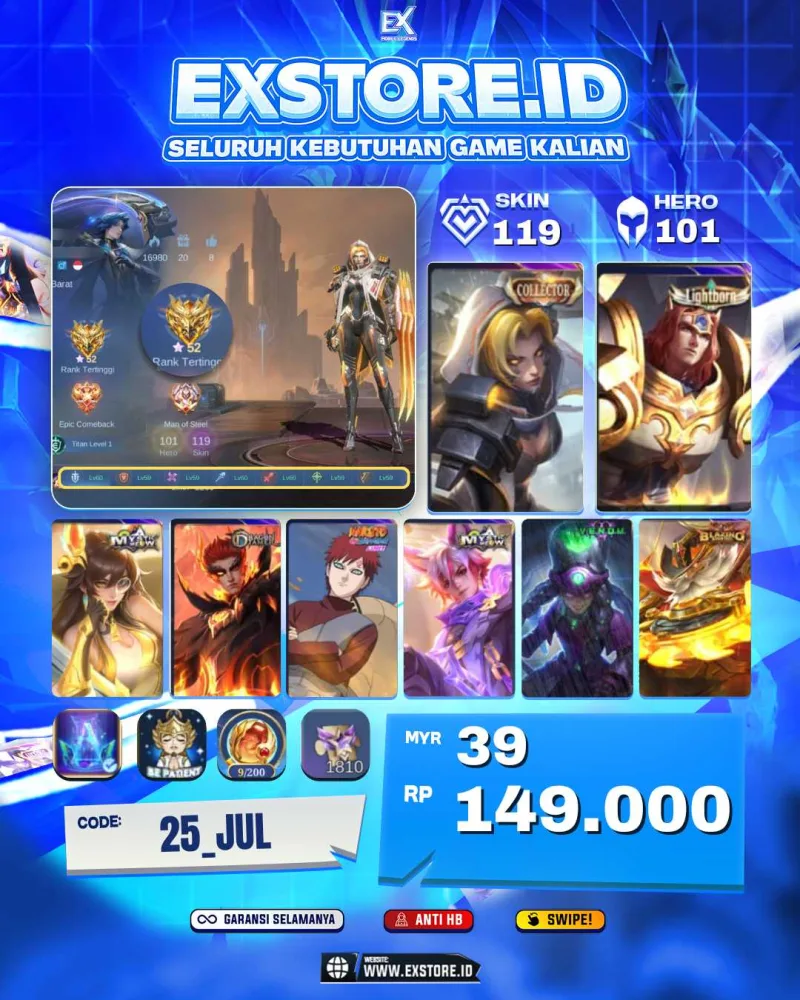 NATALIA COLLECTOR +  TIGREAL LIGHTBORN + VALIR DRAGON TIMER +  VALE GAARA +  HARLEY VENOM + FRANCO BALZING