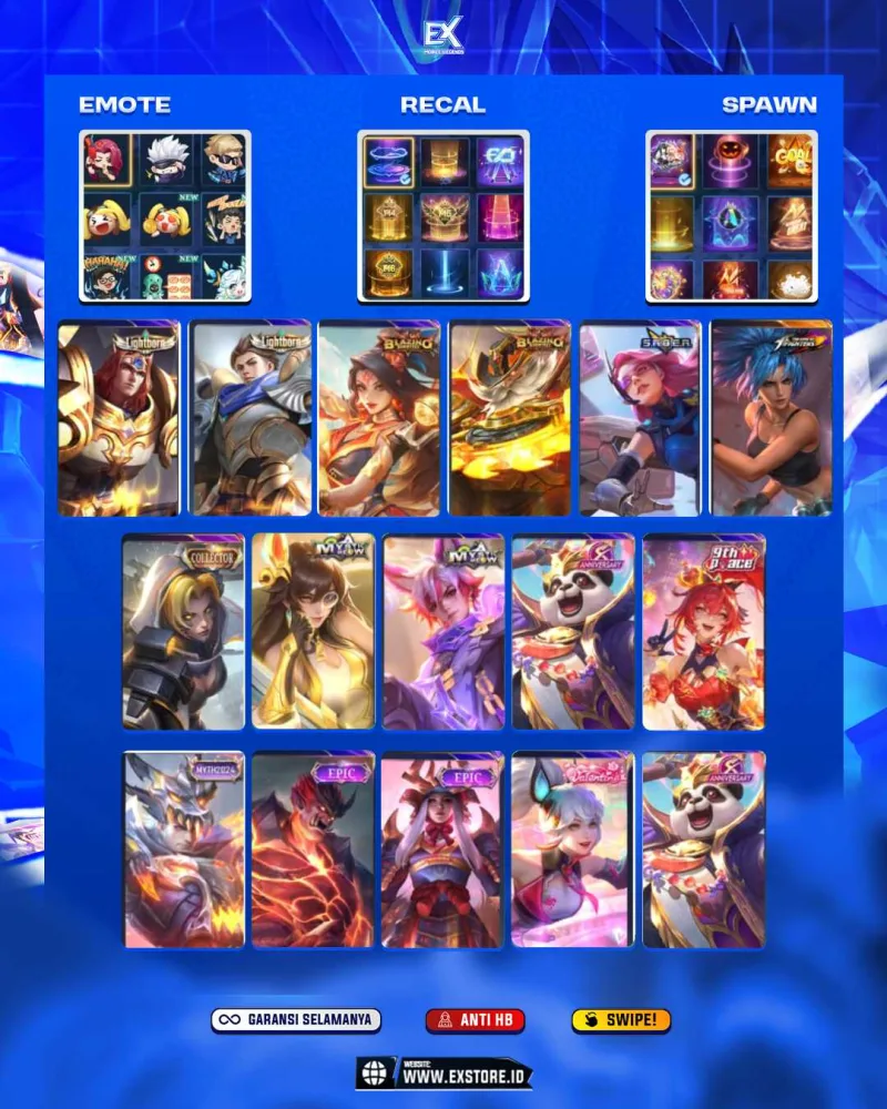 LANCELOT EPIC + LULIAN MYATIK + KARINA KOF + FRANCO BLAZING  +  ALUCARD LIGHTBORN + BALMOND EPIC