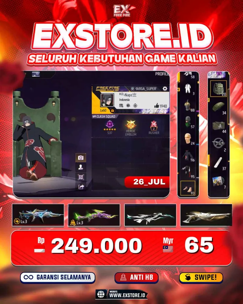 BUNDLE ITACHI + SG GURUN + EVO 2 + VAULT 116