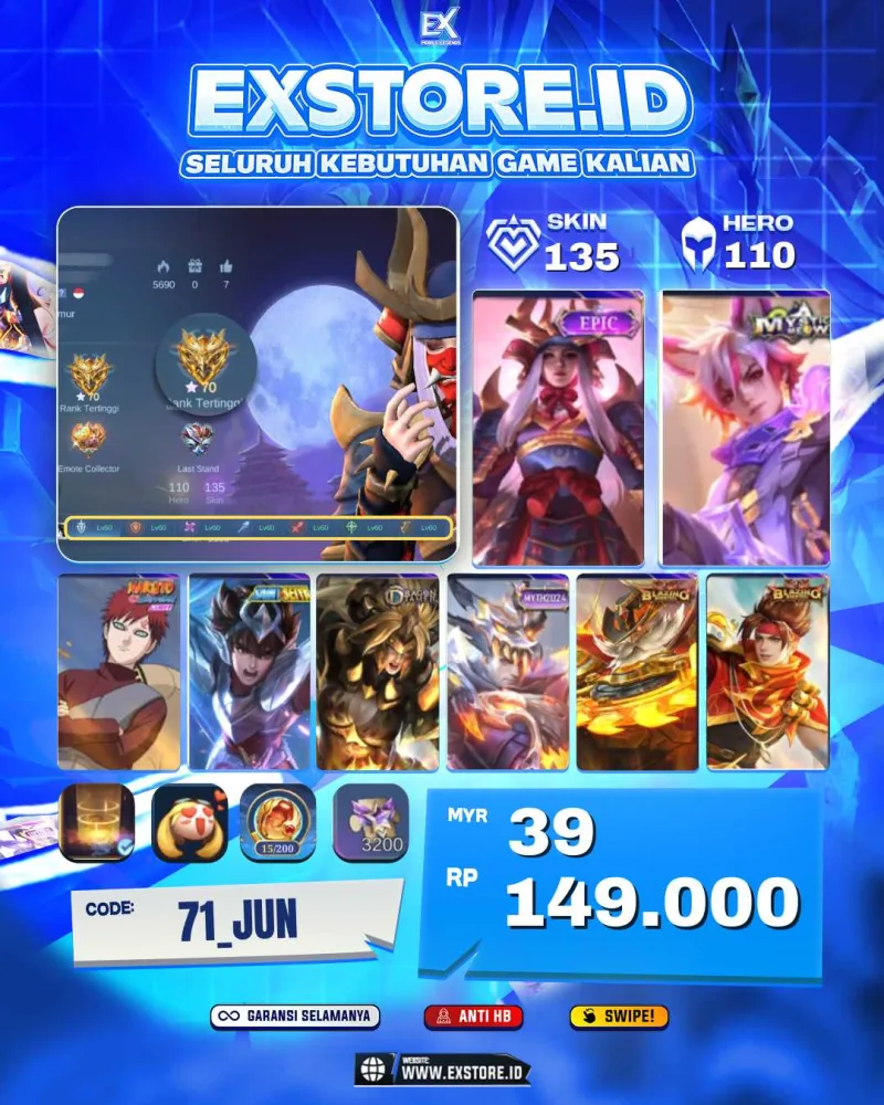 FREYA EPIC + VALE GAARA + BADANG SAIN SEIYA + FRANCO BLAZING + CLAUDE BLAZING +
