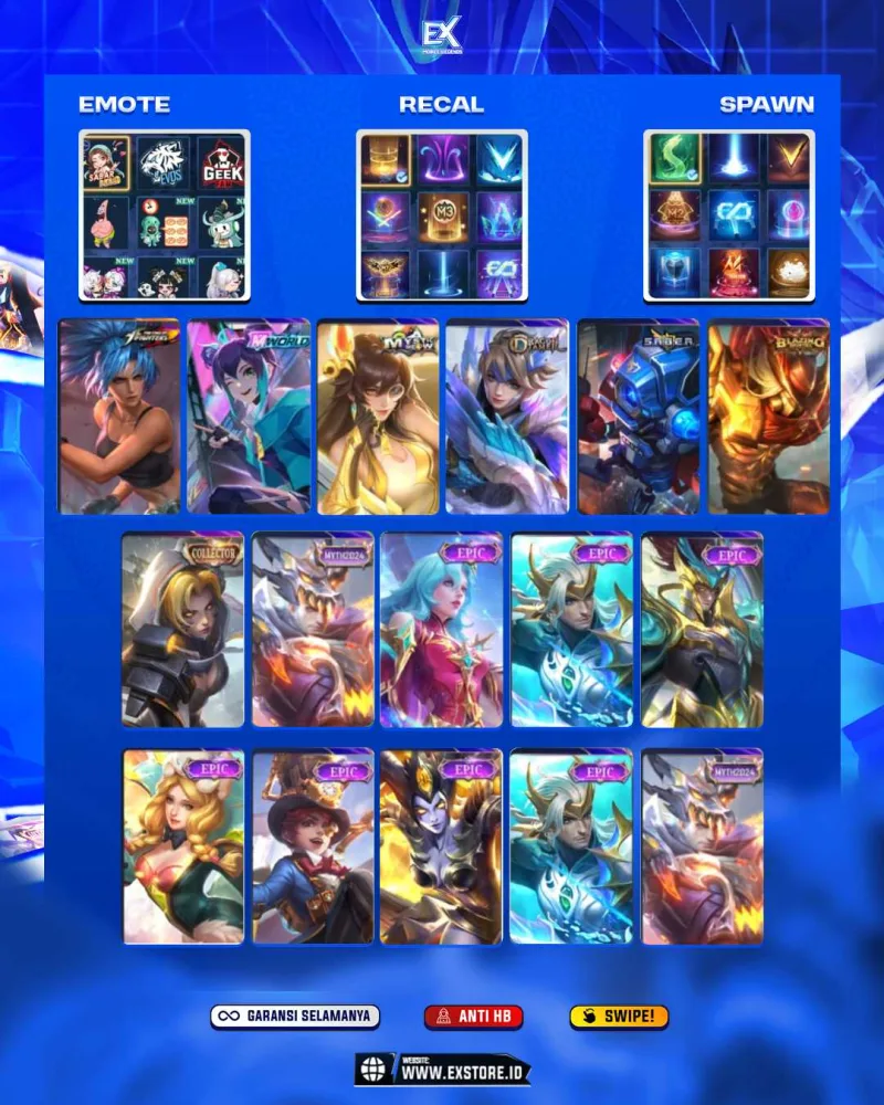 KARINA KOF + WANWAN Mword + ALDOUS BLAZING + NATALIA COLLECTOR + HARLEY EPIC + YSS EPIC
