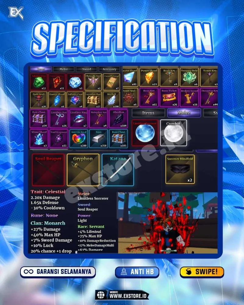 ACCOUNT LEVEL MAX MYTHIC MELEE & SWORD SECRET TRAIT + MYTHIC RACE & LEGENDARY CLAN