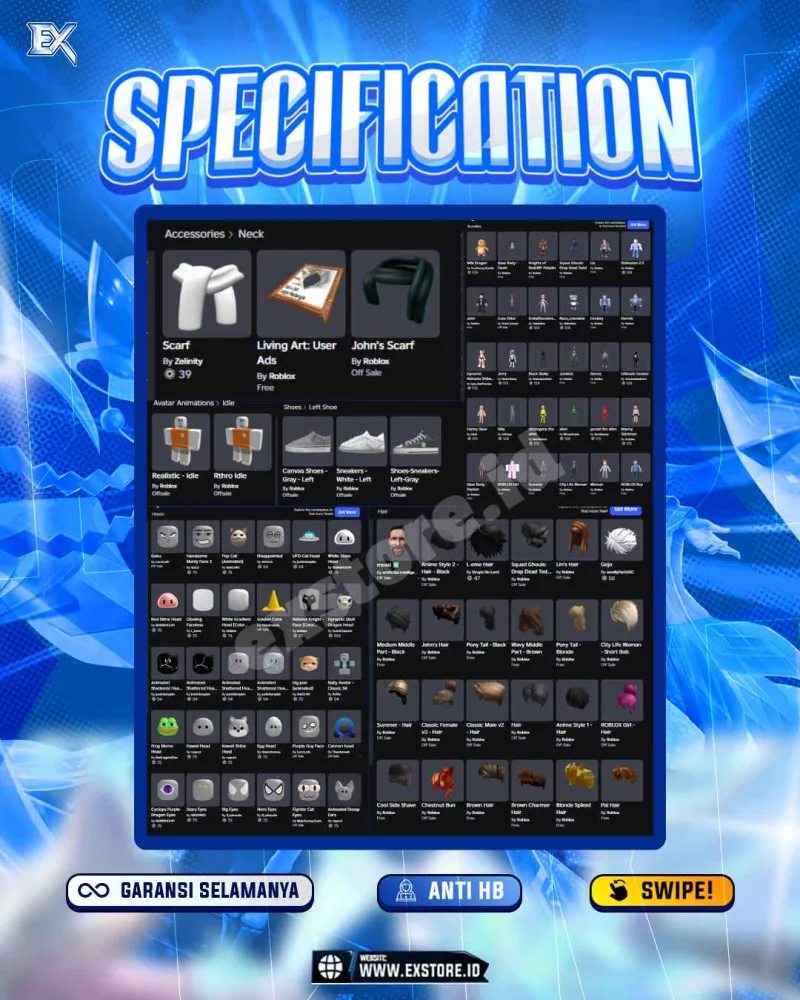 AVATAR ACCOUNT + LIMITED ACCESSSORIES