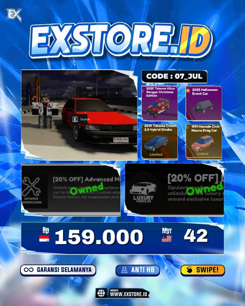 LIMITED CARS 43 + GAMEPASS 5