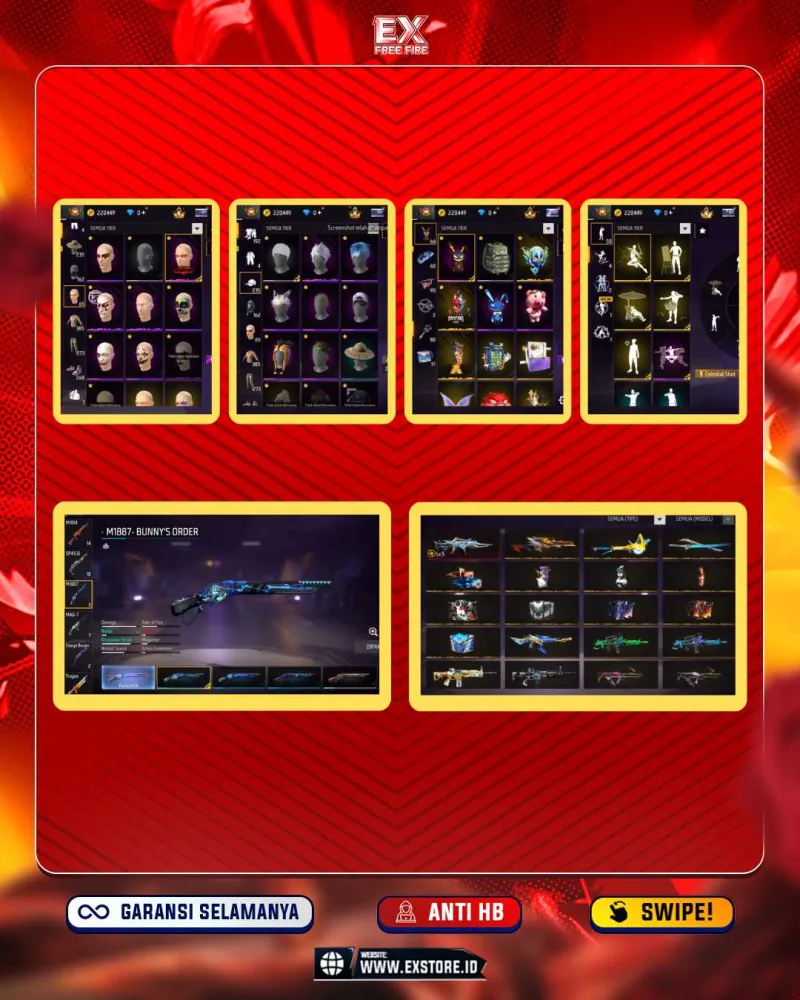 SEPATU JORDAN + TOPI JERAMI + SCAR TITAN + EVO 1 LV5 + VAULT 385 + ANGEL MERAH