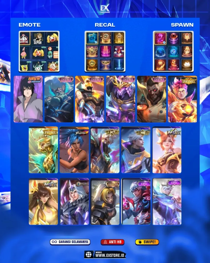 SUYOU SASUKE + GRANGER LEGEND + FRANCO LUCKYBOX + SABER LUCKYBOX + CLAUDE PRIME