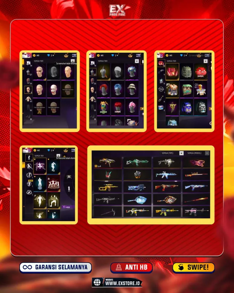 VAULT 47 + BUNDLE INCUBATOR 1 + TANGAN TINJU ON + EVO 1 + EMOTE LOBY ON