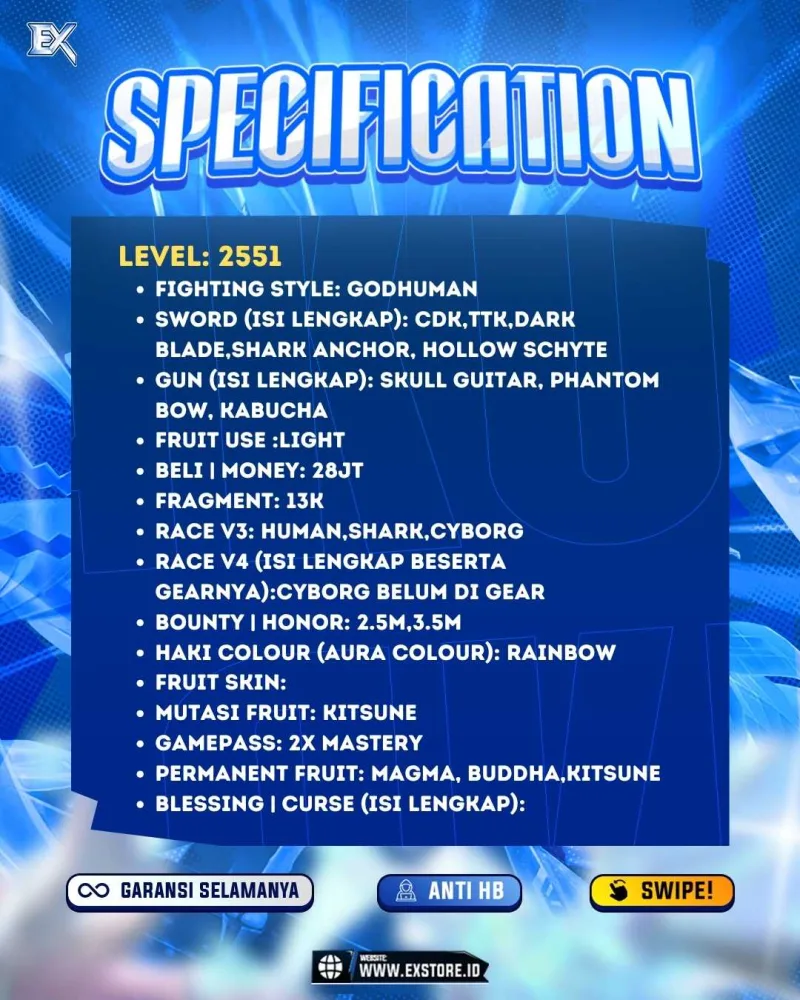GODHUMAN + PERMANENT LIGHTNING BUDDHA + TTK CDK + V4 ANMGELL FULL GEAR