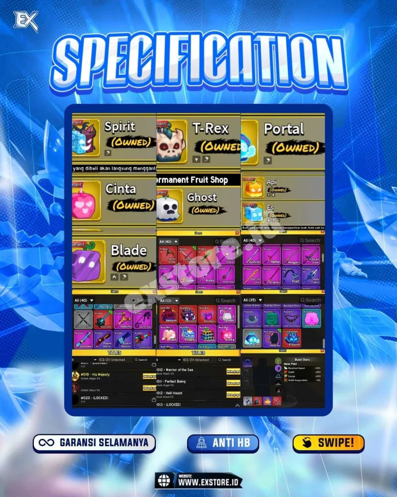 GODHUMAN + PERMANENT SPIRIT T-REX PORTAL LOVE GHOST ICE FLAME + CDK HS + V4 GHOUL ANGEL