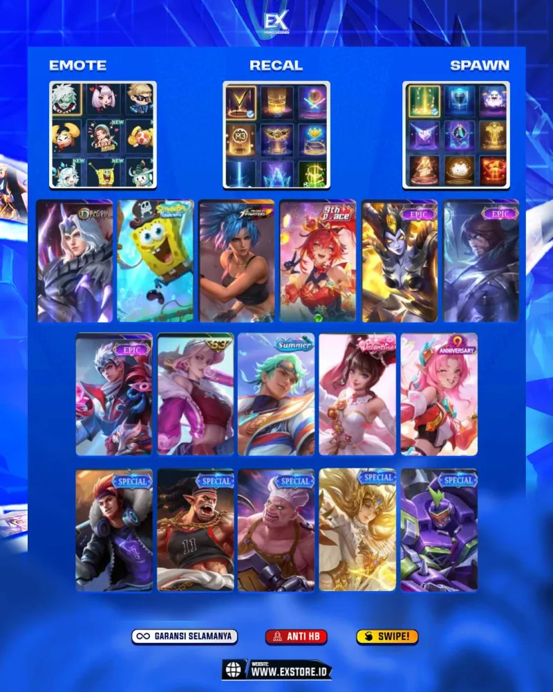 LANCELOT DRAGON TIMER + KARINA KOF + FANNY PACE + IRITHEL EPIC + VALIR EPIC