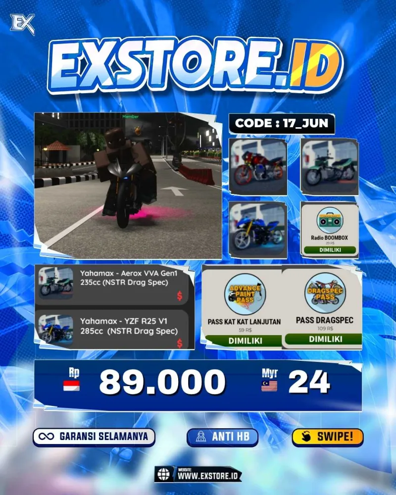 MONEY 113M + MOTOR LIMITED 3 + GAME PASS 3