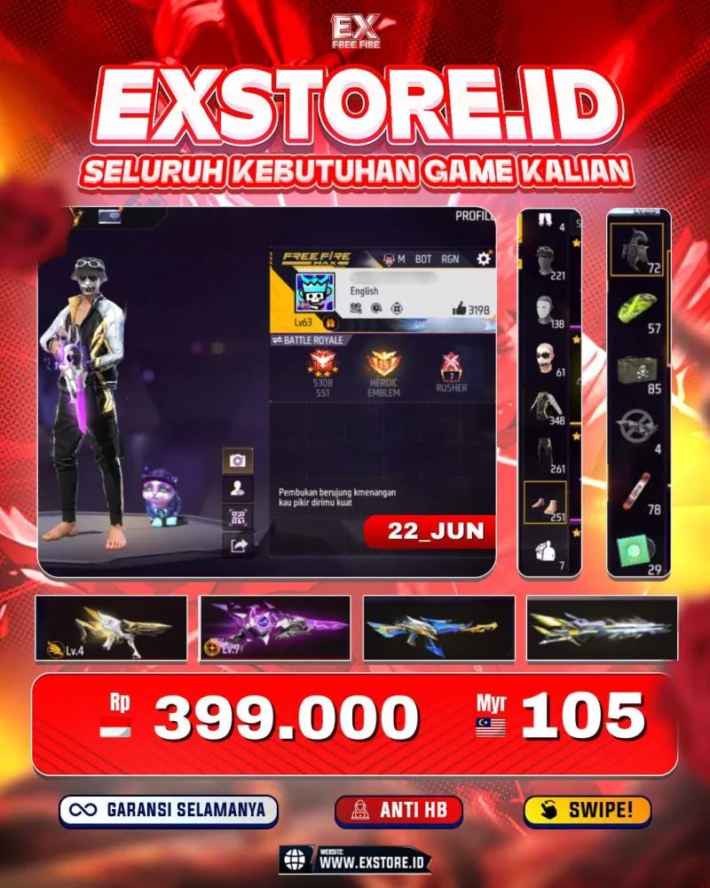 FACE JOKER +VAULT 348 + SG EVO LV7 + BUNDLE BANDIT