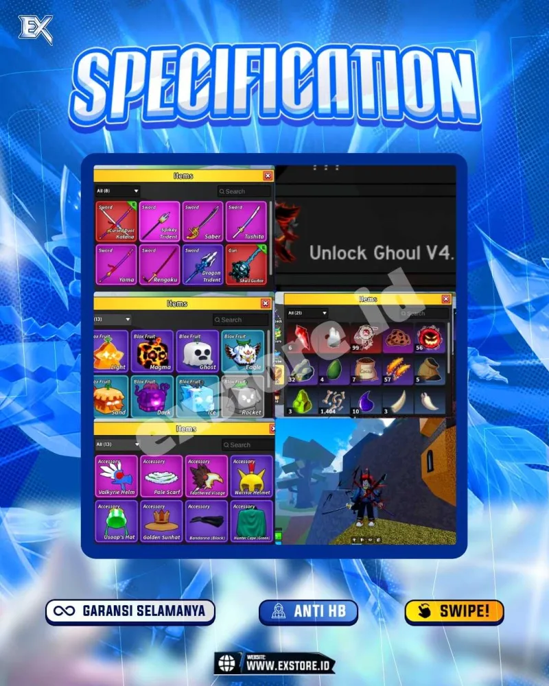 GODHUMAN + CDK + SOUL GITAR + GHOUL FULL GEAR FULL TRAIN