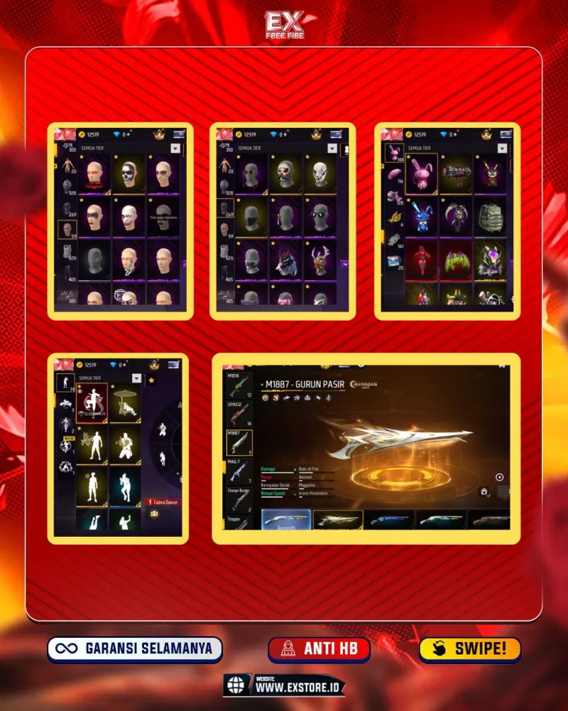 AK DRACO LV7 + VAULT 626 + AKUN OLD + CELANA PENDEK HITAM + SG GURUN + TAS KELINCI  + BAJU PARADOX + BUNDLE TITAN