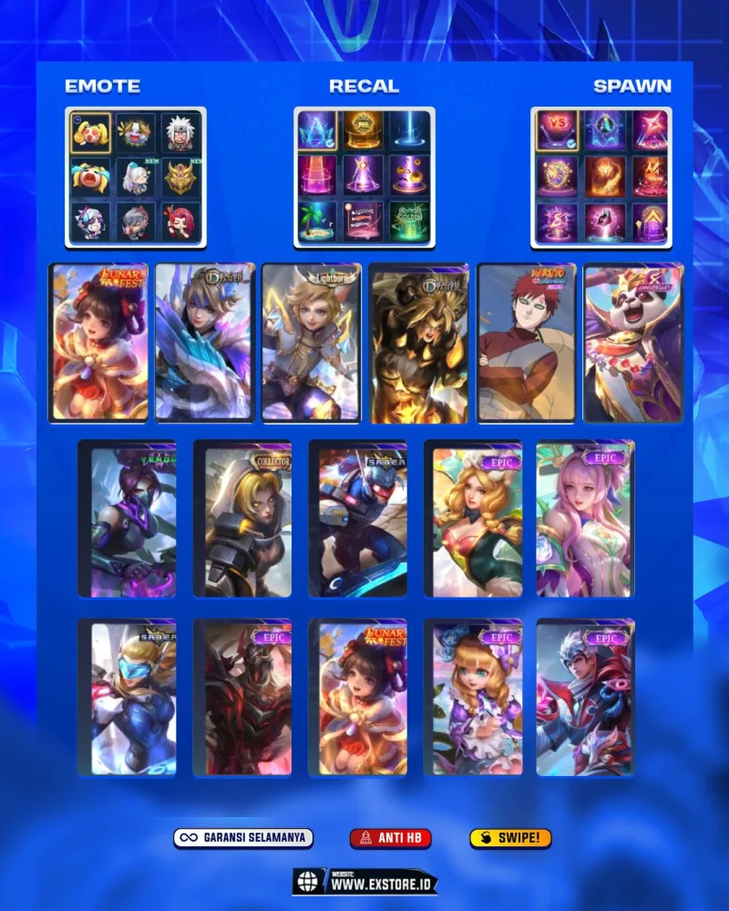 VALE GAARA + KIMMY DRAGON TIMER + HANABI VENOM + SABER SABER + FREYA SABER