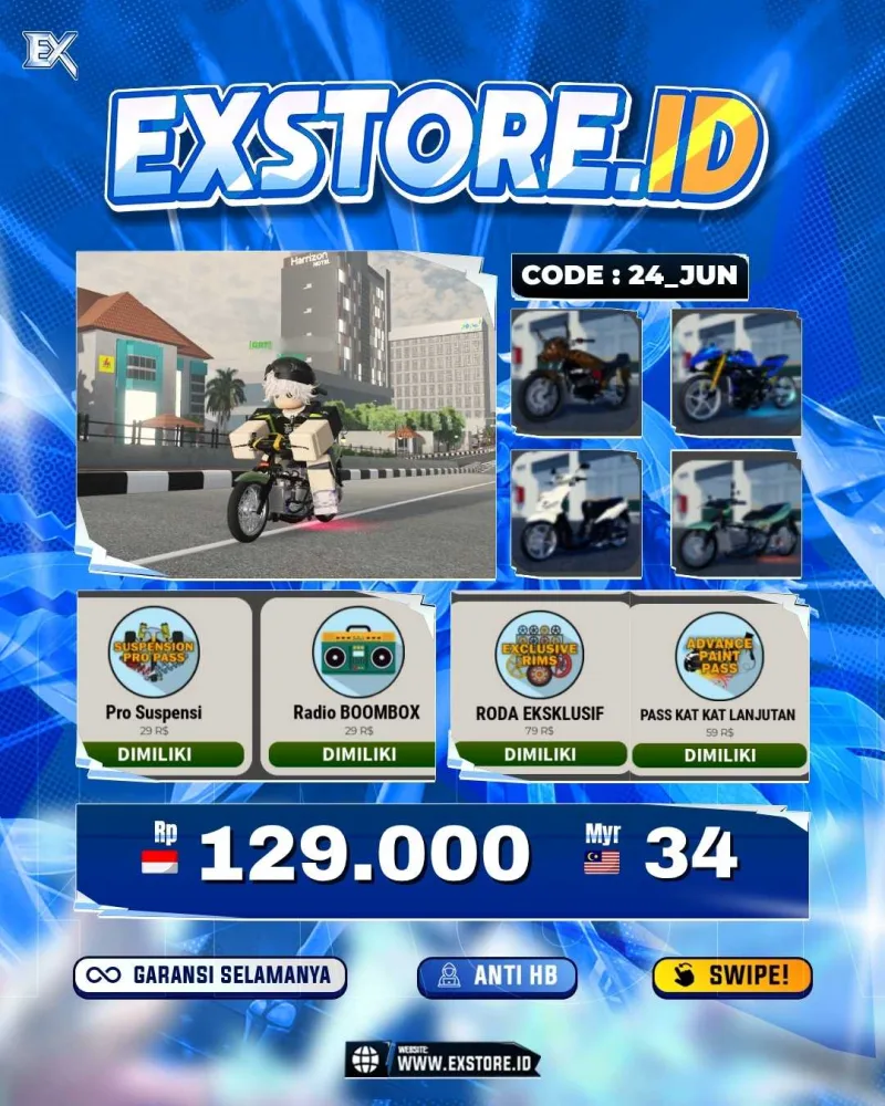 MONEY 601M + MOTOR LIMITED 4 + GAME PASS 6
