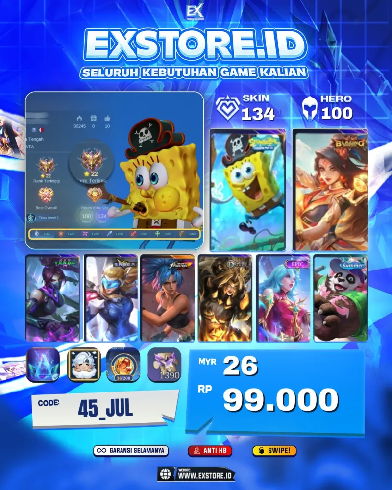 HANABI VENOM + KARINA KOF +FREYA SABER + CARMILA EPIC