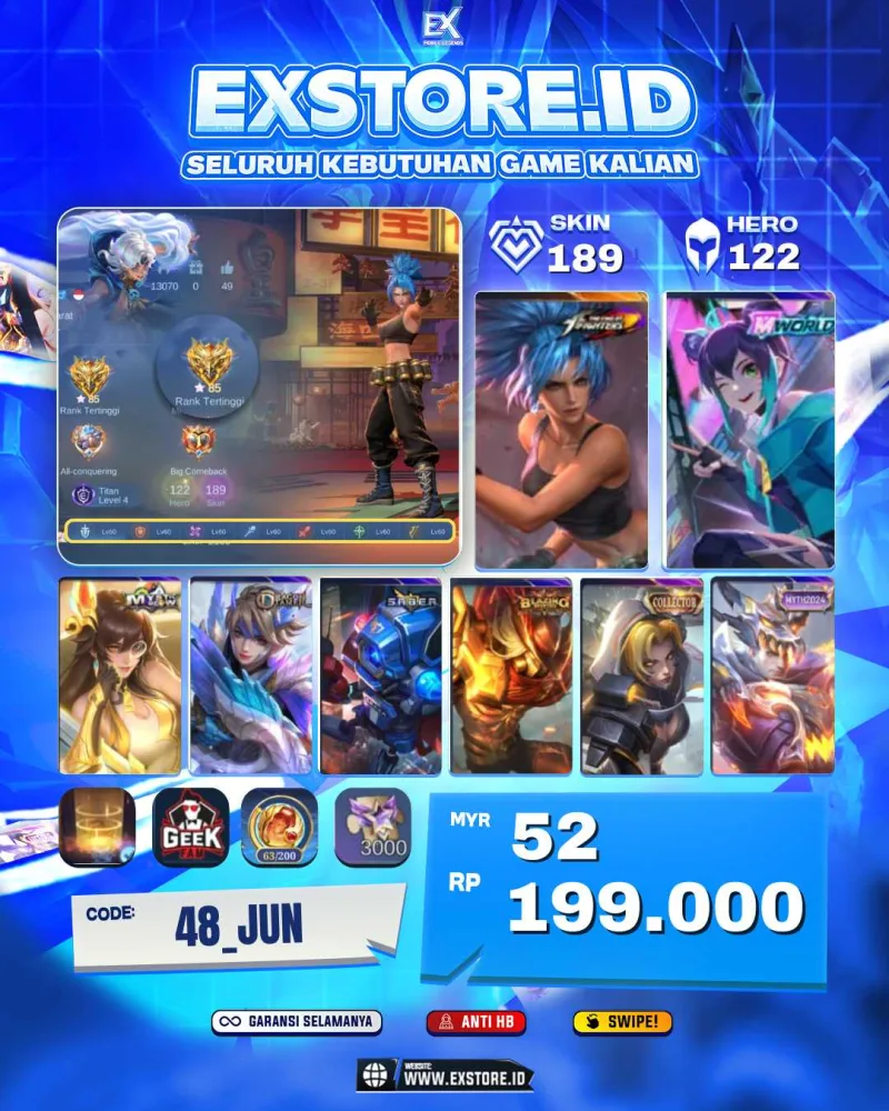 KARINA KOF + WANWAN Mword + ALDOUS BLAZING + NATALIA COLLECTOR + HARLEY EPIC + YSS EPIC